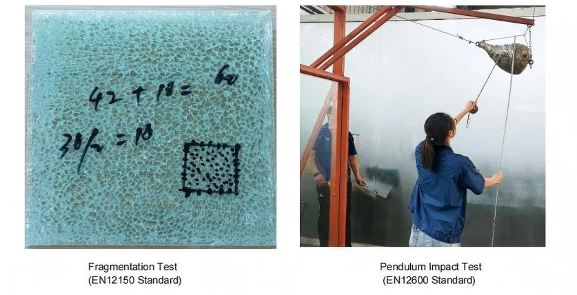 Safety glass test for padel glass at MIGO GLASS Safety glass test for padel glass at MIGO GLASS